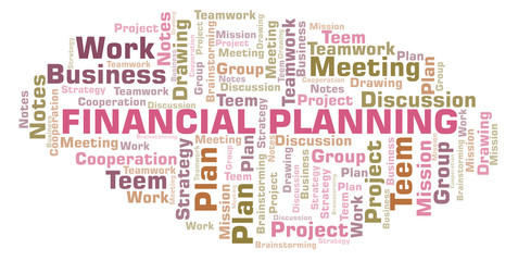 Financial Planning word cloud.