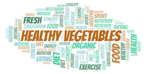 Fototapeta premium Healthy Vegetables word cloud.