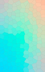 Orange, green and blue Middle size hexagon  vertical background illustration.
