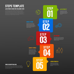 Vector five steps template