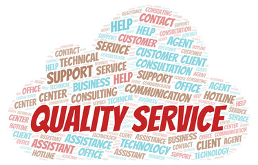 Obraz premium Quality Service word cloud.