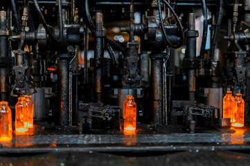 Plant for the production of bottles, glass plant