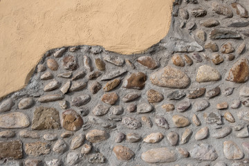 Rustic stone wall
