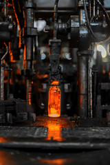 Plant for the production of bottles, glass plant