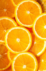 background with citrus-fruit of orange slices
