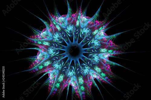 Abstract Fractal Background Abstract Painting Multicolor