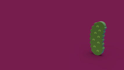 3d icon of cucumber