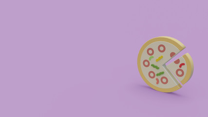 3d icon of pizza