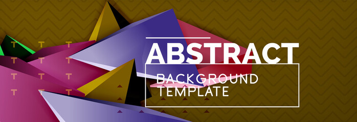 Fototapeta premium 3d triangular vector minimal abstract background design