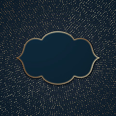 This is frame on a golden dots background