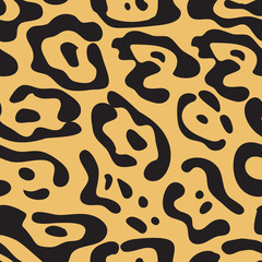 Jaguar Seamless Pattern or Leopard Fur Texture