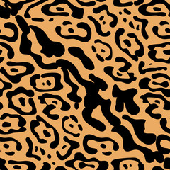 Jaguar Seamless Pattern or Leopard Fur Texture