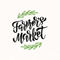 Farmer's Market lettering