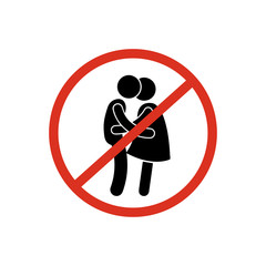 stop kissing sign symbol