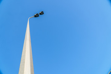 street lighting, supports for ceilings with led lamps. concept of modernization and maintenance of...