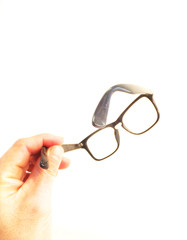 Fototapeta na wymiar メガネをはずす・視力
