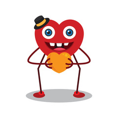 happy valentine heart icon