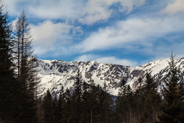 mountains in winter