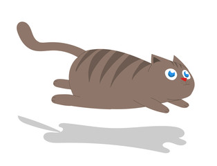 Cute cat draw illustration. Pet animal concept.