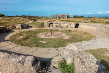 Landing site of June 6, 1944 at the Pointe du Hoc in Normandy, France