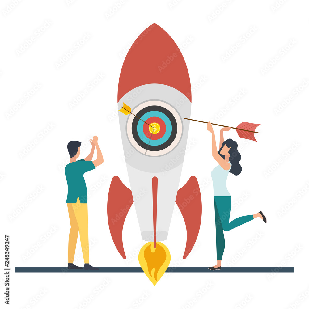 Poster the concept of time in business. time to start a startup, quick project implementation. time for a s