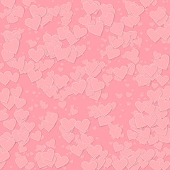 Pink heart love confettis. Valentine's day pattern
