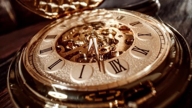 Close up on vintage clock