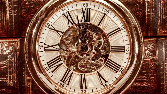 Close up on vintage clock