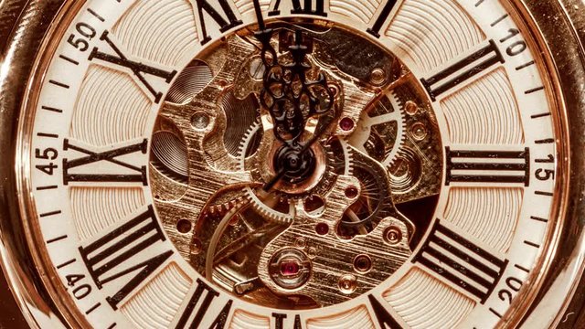Close up on vintage clock