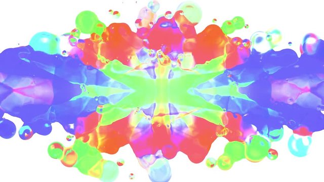 colorful rainbow splatter blot spreading turbulent moving abstract painting animation background new unique quality art stylish joyful cool nice motion dynamic beautiful 4k stock video footage