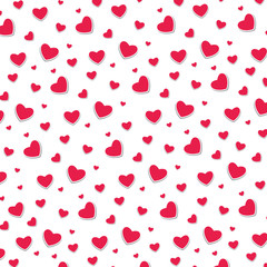 Red hearts pattern as a Valentines Day background