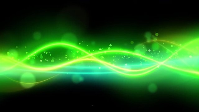 ゆったりと輝く曲線　緑　ループ　合成サンプル：https://youtu.be/CG4UlSEy6po