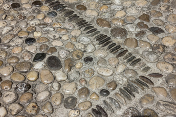 stone background, road in Mostar, Bosnia and Herzegovina