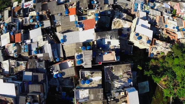Favela Aerial: move from favela to road from above