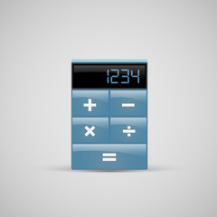 A realistic calculator icon, vector
