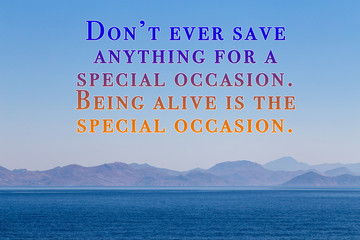 Motivational quote on the attractive natural background
