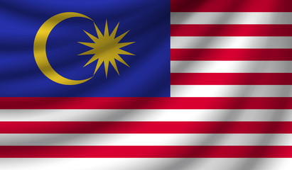 Realistic flag, vector illustration