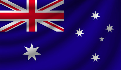 Fototapeta premium Realistic flag, vector illustration