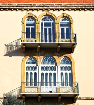 Traditional triple arch Lebanese windows and doors