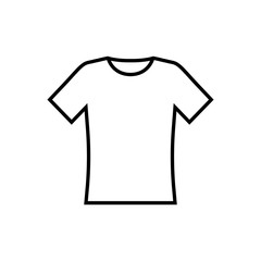 T-shirt line icon, outline vector, logo on white background