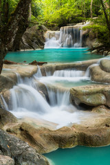 Erawan Waterfall in Thailand is locate in Kanchanaburi Provience. This waterfall is in Erawan national park