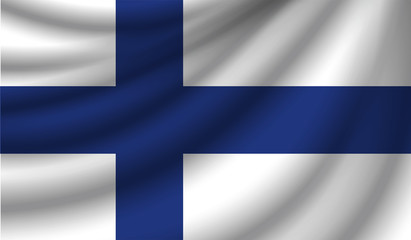 Naklejka premium Realistic flag, vector illustration