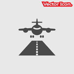 Fototapeta na wymiar Airport icon isolated sign symbol and flat style for app, web and digital design. Vector illustration.