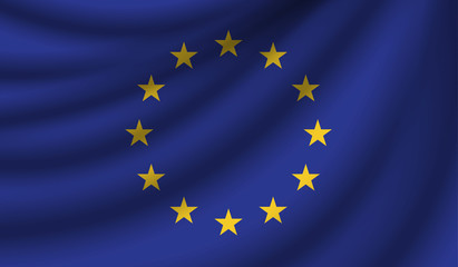 Realistic flag, vector illustration