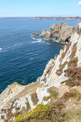 Landscape at Pointe de Dinan in Brittany in France.