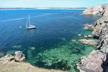 Landscape at Pointe de Dinan in Brittany in France.