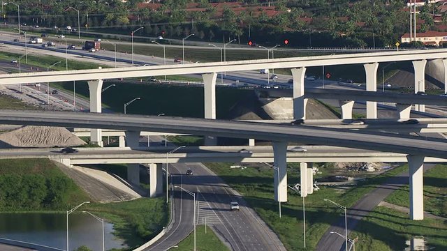 Aerial view Interstate 95 Intersection Fort Lauderdale