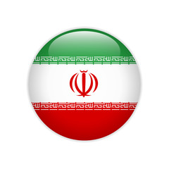 Iran flag on button