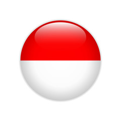 Indonesia flag on button