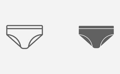 Underwear filled and outline vector icon sign symbol